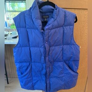 Lands’ End Men’s Puffer Vest – Blue, Size Medium (38–40)